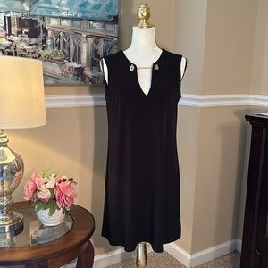 Black Calvin Klein cocktail dress